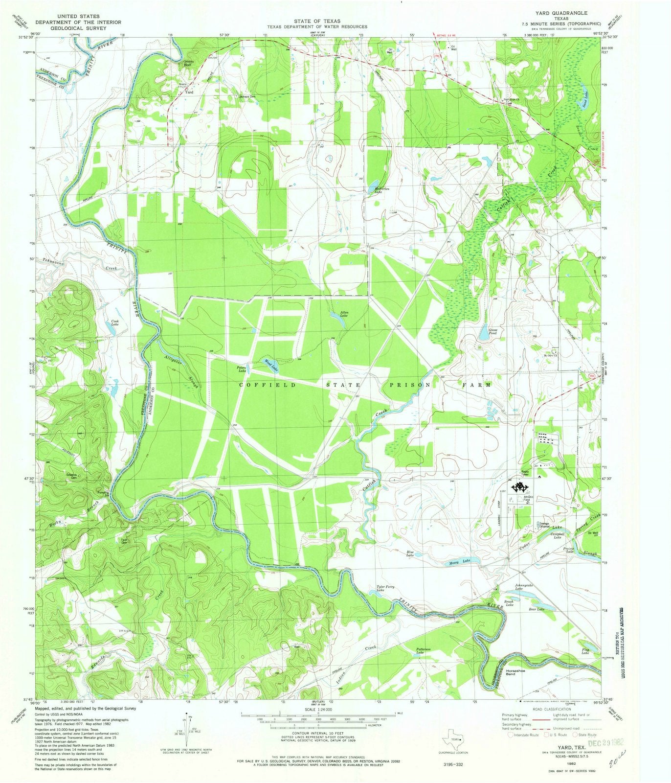 1982 Yard, TX - Texas - USGS Topographic Map