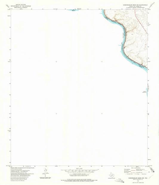 1972 Zuberbueler Bend, TX - Texas - USGS Topographic Map