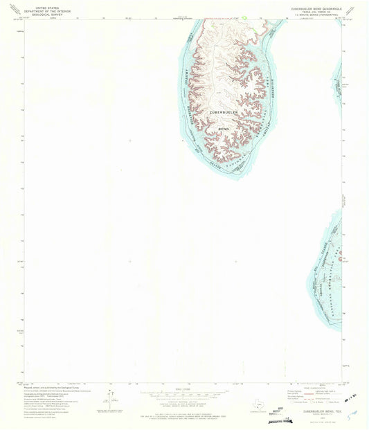 1972 Zuberbueler Bend, TX - Texas - USGS Topographic Map v2