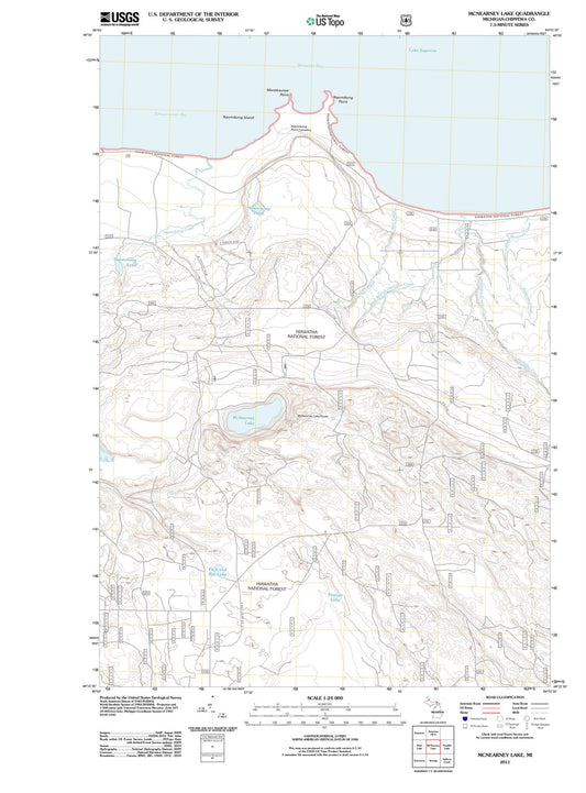 2011 McNearney Lake, MI - Michigan - USGS Topographic Map