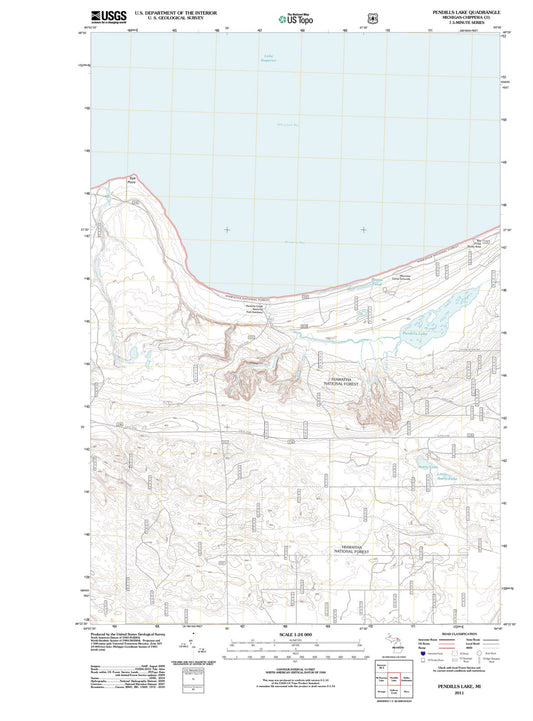 2011 Pendills Lake, MI - Michigan - USGS Topographic Map