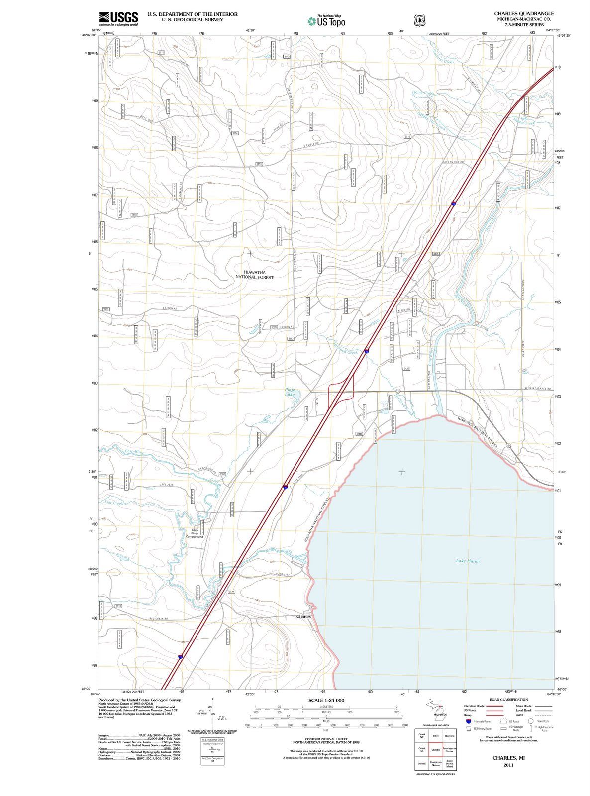 2011 Charles, MI - Michigan - USGS Topographic Map