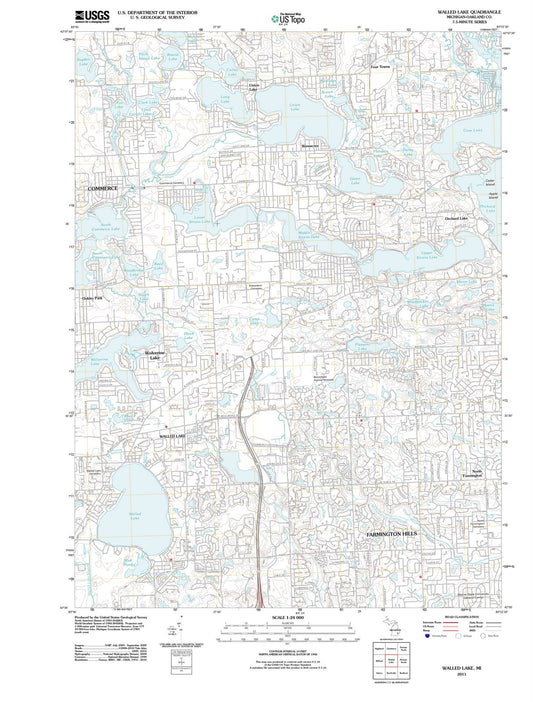 2011 Walled Lake, MI - Michigan - USGS Topographic Map