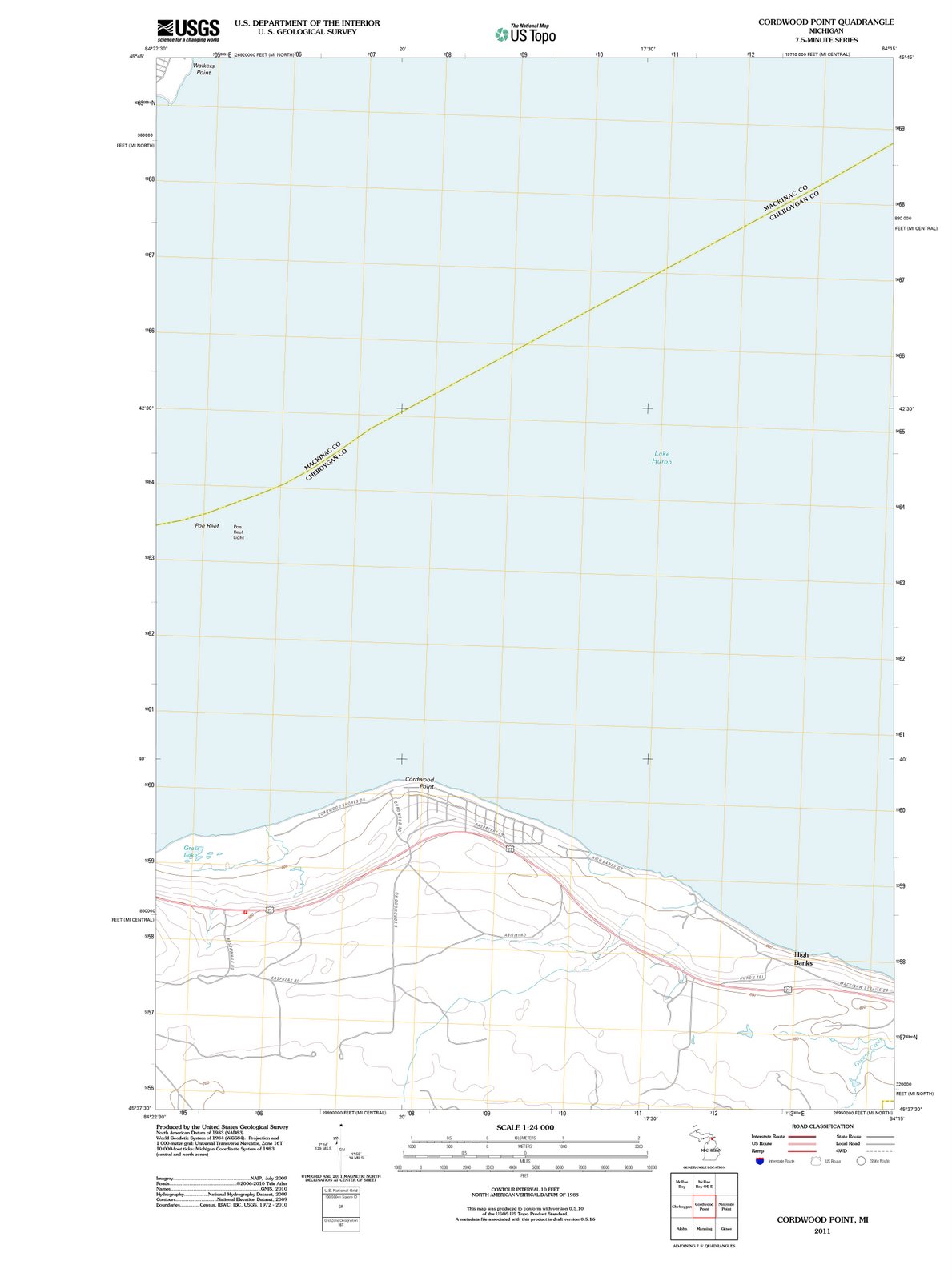 2011 Cordwood Point, MI - Michigan - USGS Topographic Map