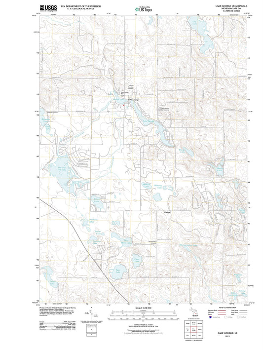2011 Lake George, MI - Michigan - USGS Topographic Map