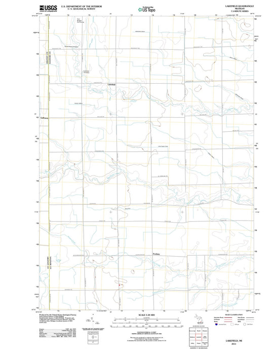 2011 Lakefield, MI - Michigan - USGS Topographic Map