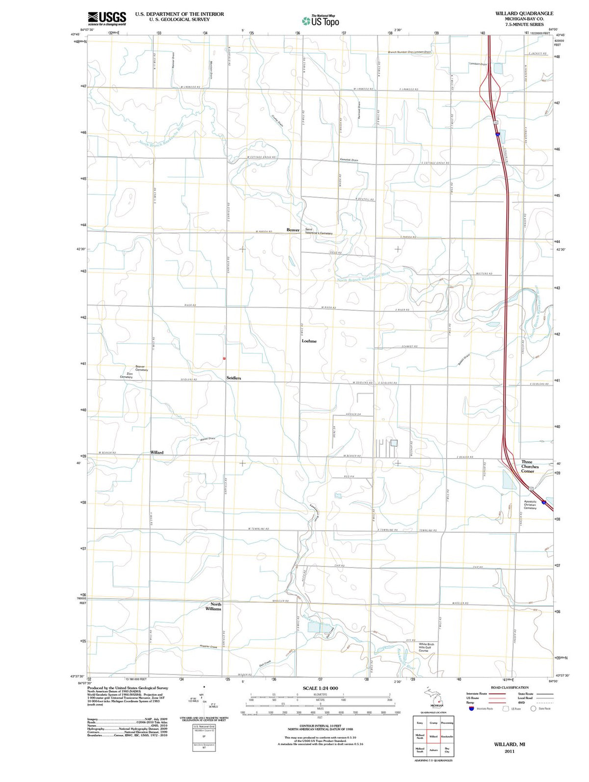 2011 Willard, MI - Michigan - USGS Topographic Map