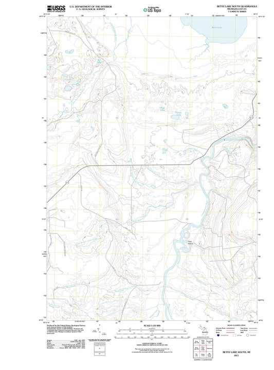 2011 Betsy Lake South, MI - Michigan - USGS Topographic Map
