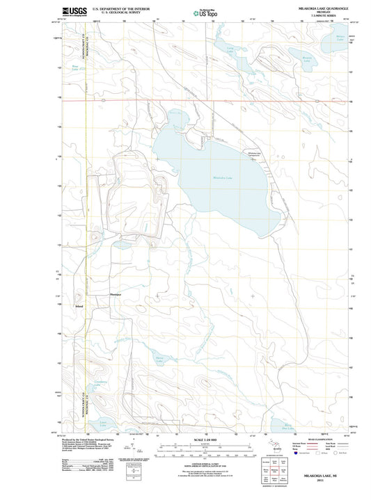 2011 Milakokia Lake, MI - Michigan - USGS Topographic Map