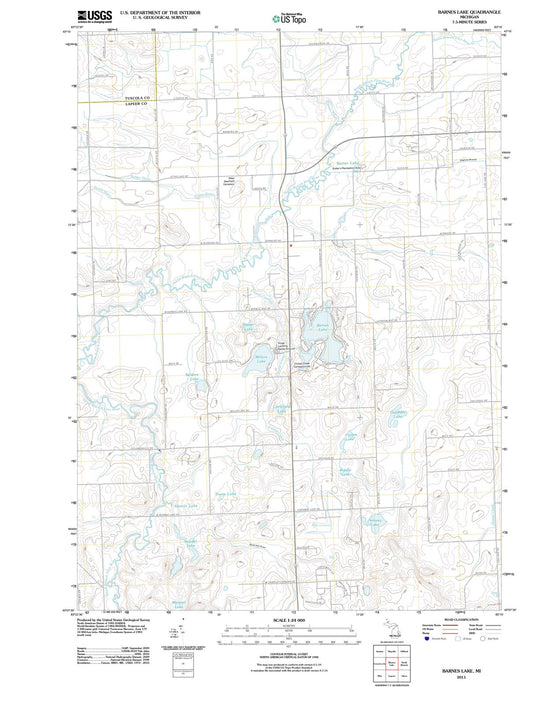 2011 Barnes Lake, MI - Michigan - USGS Topographic Map