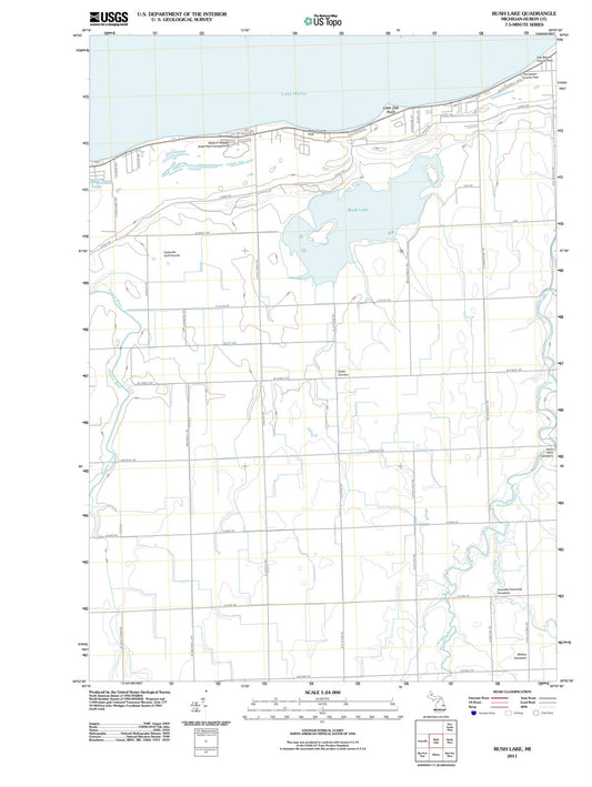 2011 Rush Lake, MI - Michigan - USGS Topographic Map