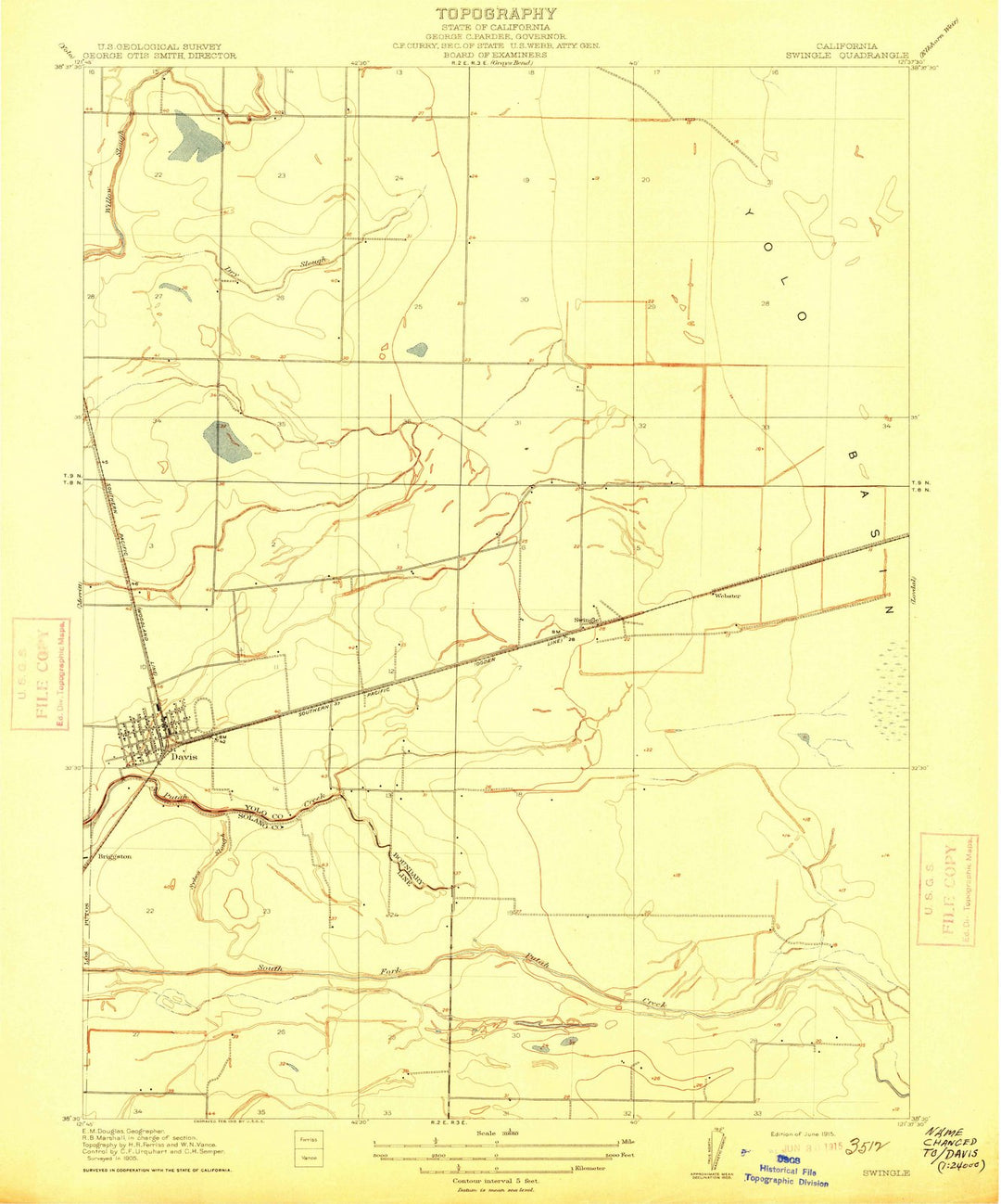 1915 Swingle, CA - California - USGS Topographic Map