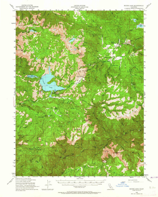 1950 Bucks Lake, CA - California - USGS Topographic Map