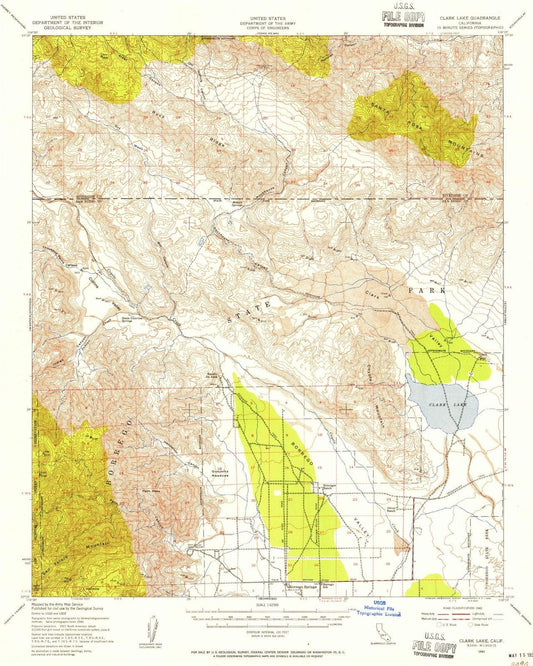 1941 Clark Lake, CA - California - USGS Topographic Map