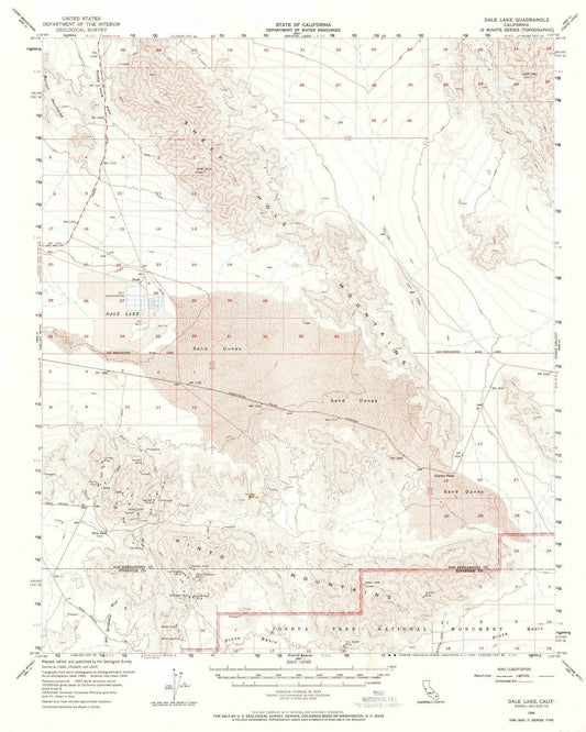 1956 Dale Lake, CA - California - USGS Topographic Map