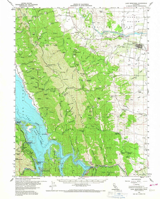 1959 Lake Berryessa, CA - California - USGS Topographic Map