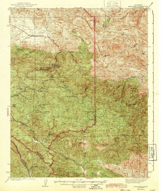 1943 New Idria, CA - California - USGS Topographic Map