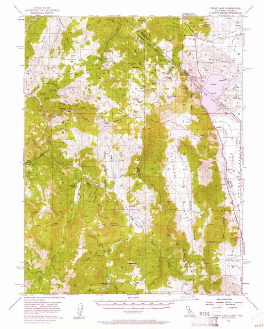 1956 Topaz Lake, CA - California - USGS Topographic Map