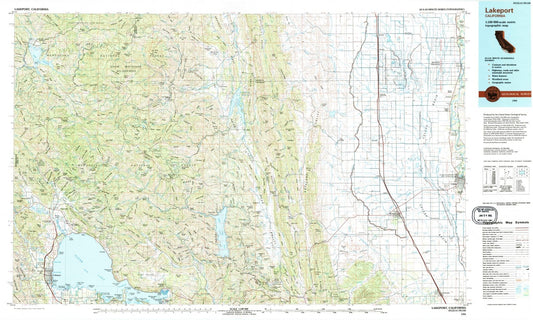 1994 Lakeport, CA - California - USGS Topographic Map