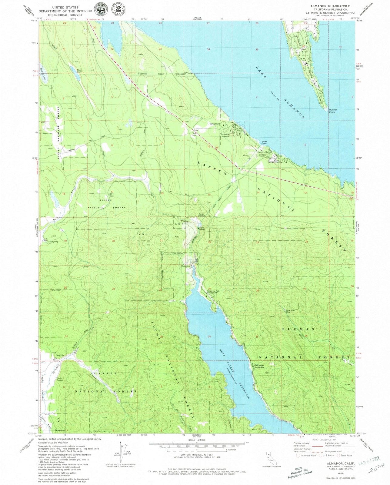 1979 Almanor, CA - California - USGS Topographic Map
