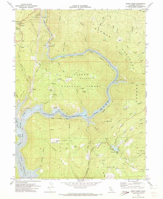 1970 Berry Creek, CA - California - USGS Topographic Map