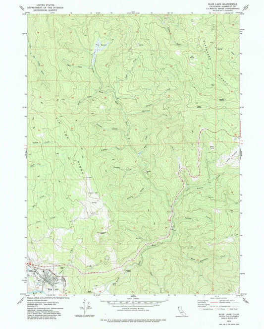 1979 Blue Lake, CA - California - USGS Topographic Map