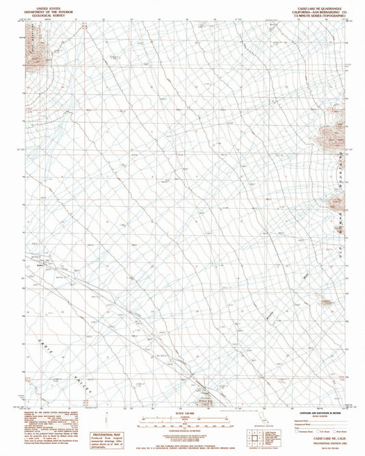 1985 Cadiz Lake, CA - California - USGS Topographic Map