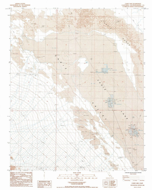 1985 Cadiz Lake, CA - California - USGS Topographic Map v2