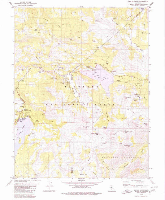1979 Caples Lake, CA - California - USGS Topographic Map