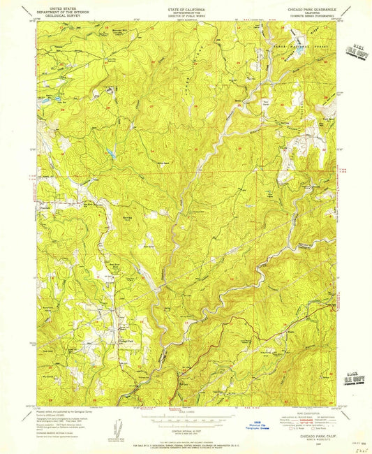 1949 Chicago Park, CA - California - USGS Topographic Map