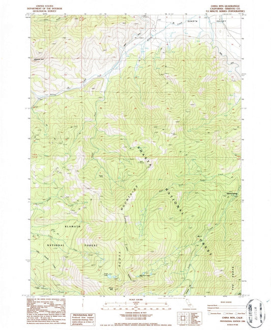 1986 China MTN, CA - California - USGS Topographic Map