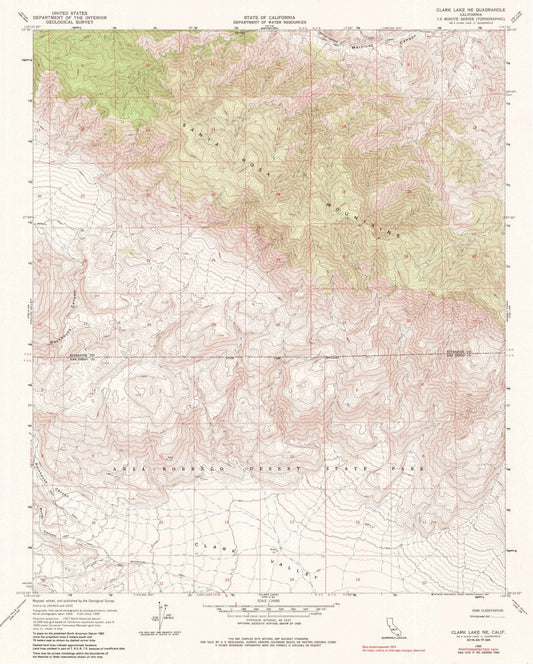 1960 Clark Lake, CA - California - USGS Topographic Map