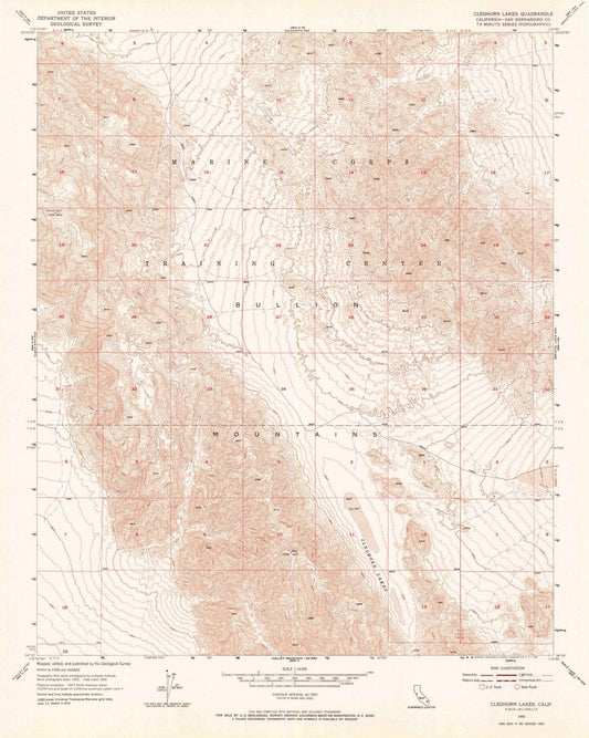 1955 Cleghorn Lakes, CA - California - USGS Topographic Map