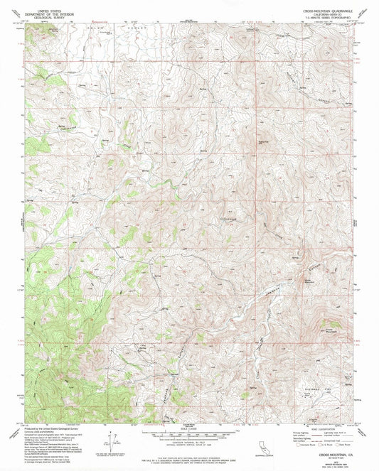 1972 Cross Mountain, CA - California - USGS Topographic Map
