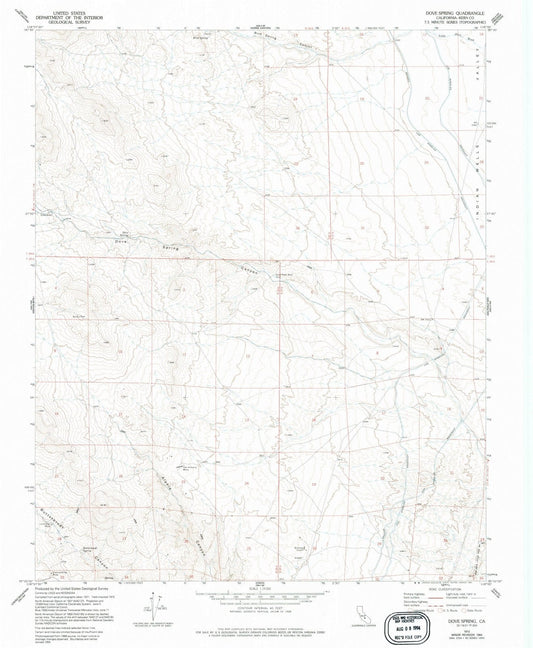 1972 Dove Spring, CA - California - USGS Topographic Map