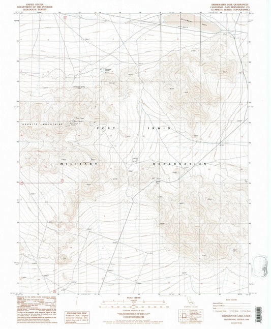 1986 Drinkwater Lake, CA - California - USGS Topographic Map