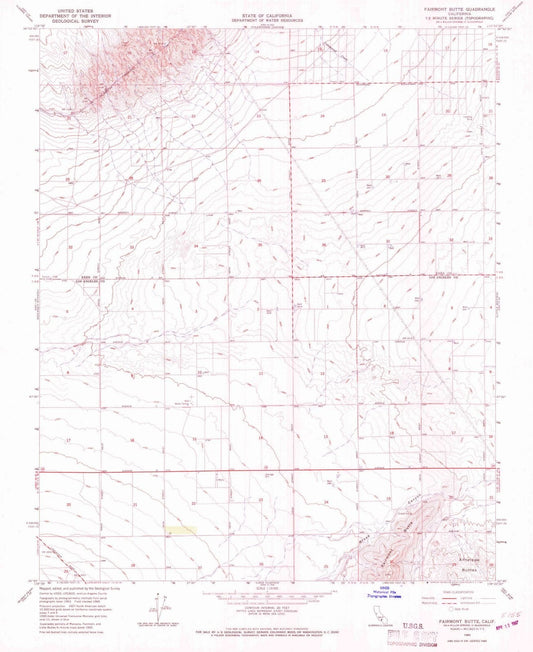 1965 Fairmont Butte, CA - California - USGS Topographic Map
