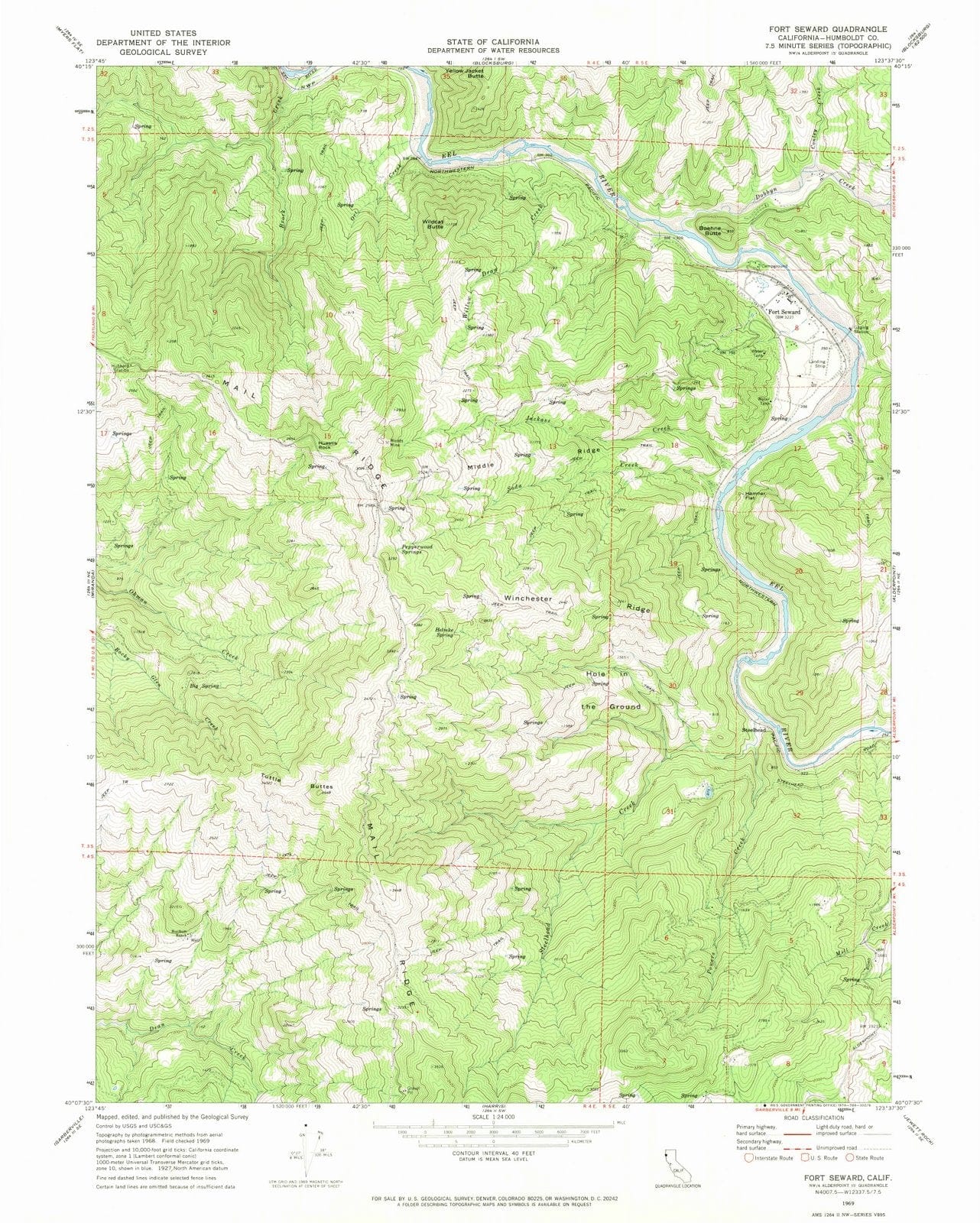 1969 Fortward, CA - California - USGS Topographic Map