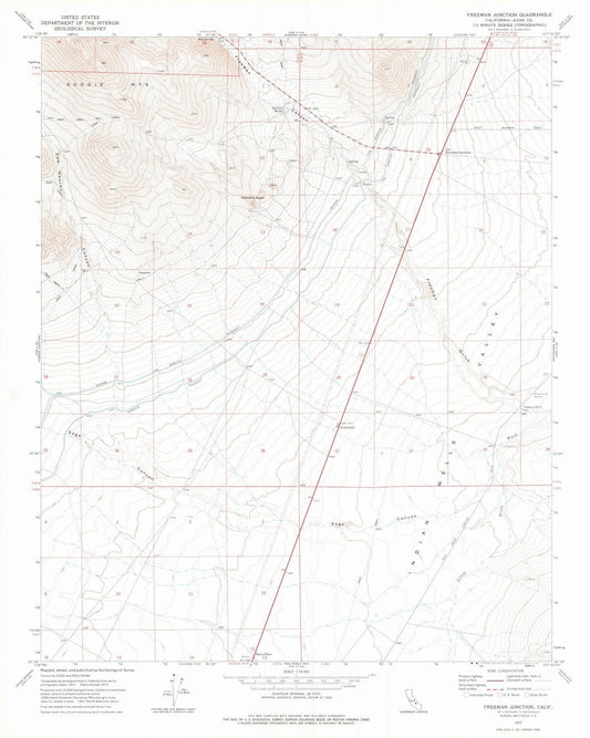 1972 Freeman Junction, CA - California - USGS Topographic Map