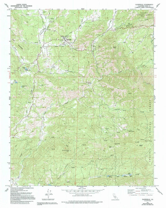 1972 Glennville, CA - California - USGS Topographic Map