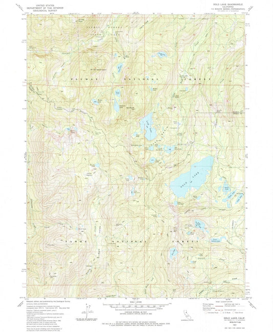 1981 Gold Lake, CA - California - USGS Topographic Map