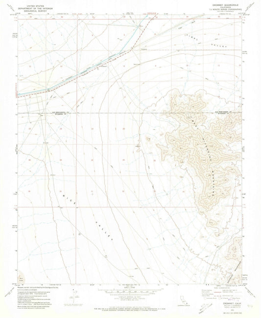 1971 Grommet, CA - California - USGS Topographic Map