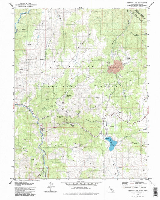 1979 Heenan Lake, CA - California - USGS Topographic Map