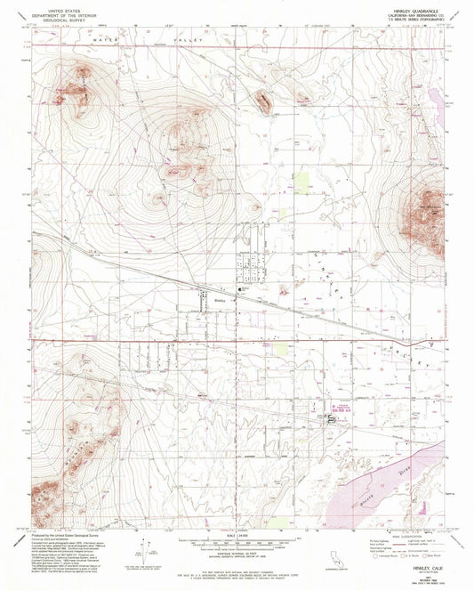 1971 Hinkley, CA - California - USGS Topographic Map