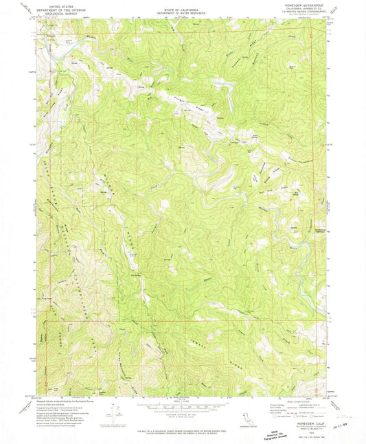 1970 Honeydew, CA - California - USGS Topographic Map