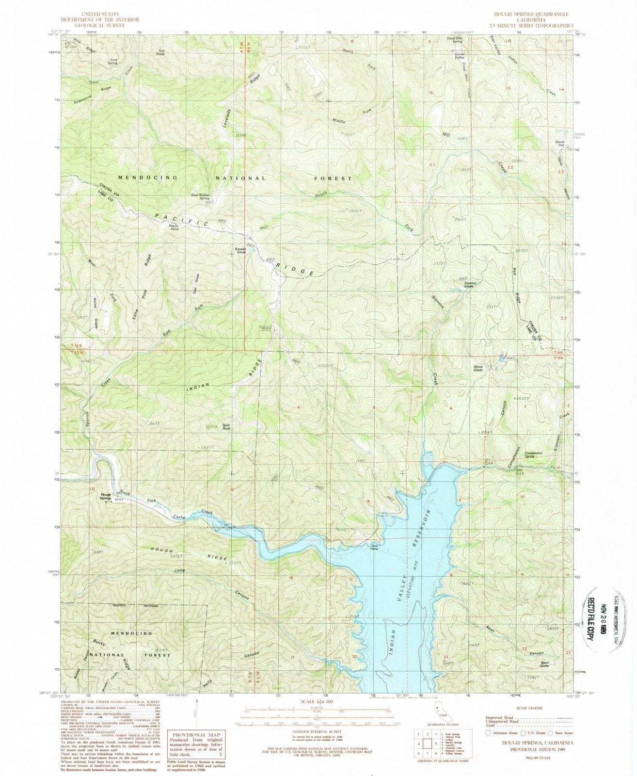 1989 Hough Springs, CA - California - USGS Topographic Map