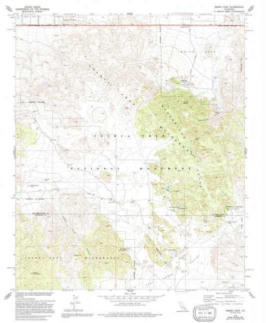 1972 Indian Cove, CA - California - USGS Topographic Map