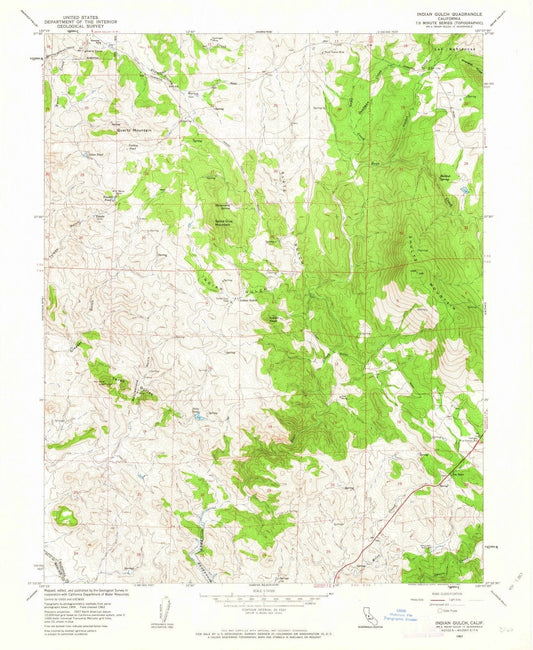 1962 Indian Gulch, CA - California - USGS Topographic Map