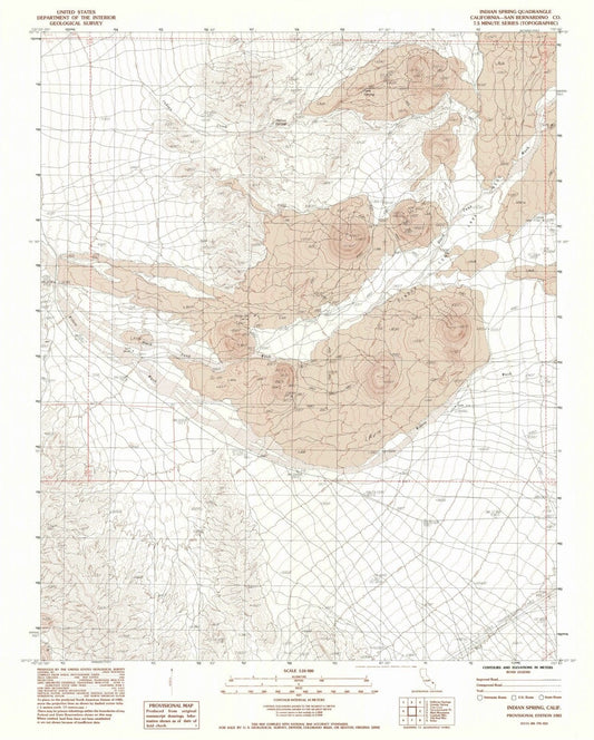 1983 Indian Spring, CA - California - USGS Topographic Map