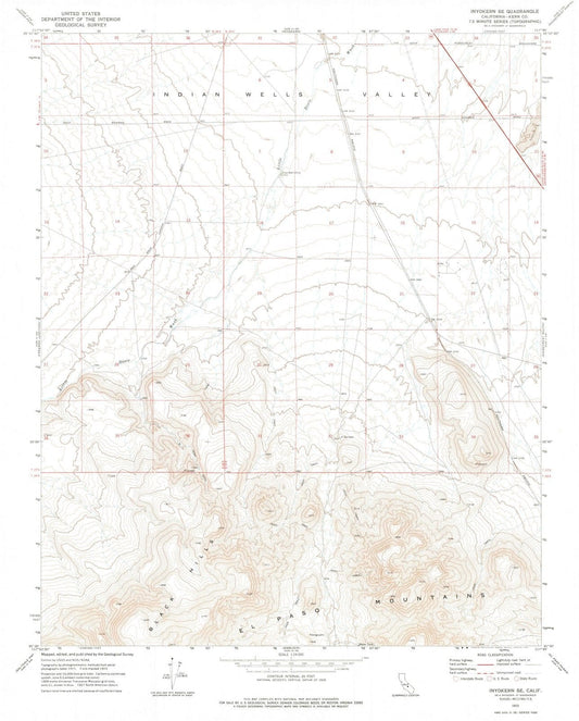 1972 Inyokern, CA - California - USGS Topographic Map